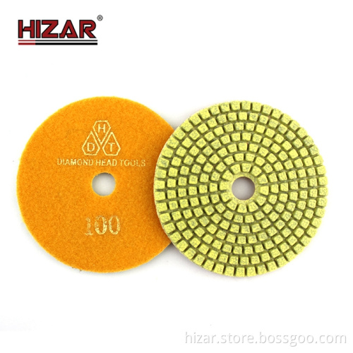 Hizar HPWP 4-Inch Diamond Polishing Pads for Marble and Granite